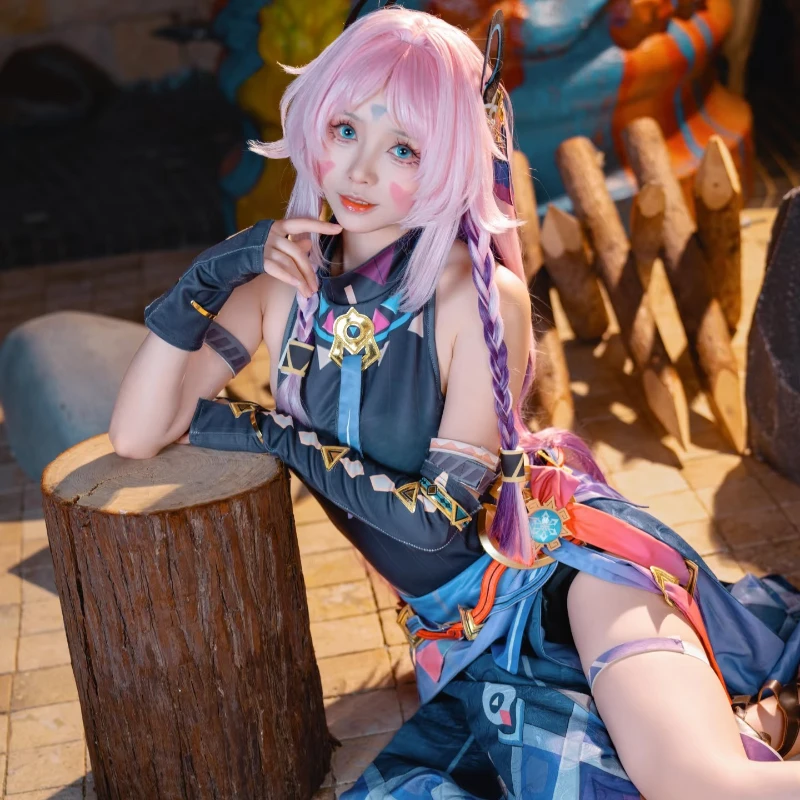 게임 Genshin Impact Citlali 코스프레 의상 여성 드레스 가발 가장 무도회 애니메이션 유니폼 공연 할로윈 카니발 파티 복장