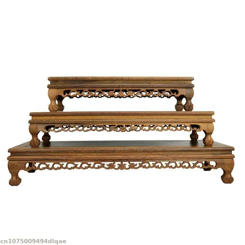 

Natural Retro Display Base Flower Pot Bonsai Decoration Pedestal Model Sculpture Base Incense Burner Fish Tank Decoration Frame