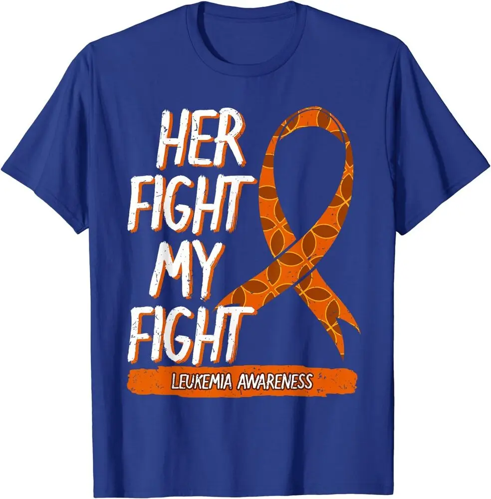 Her Fight My Fight Leukemia Awareness Orange Ribbon Unisex T-Shirt