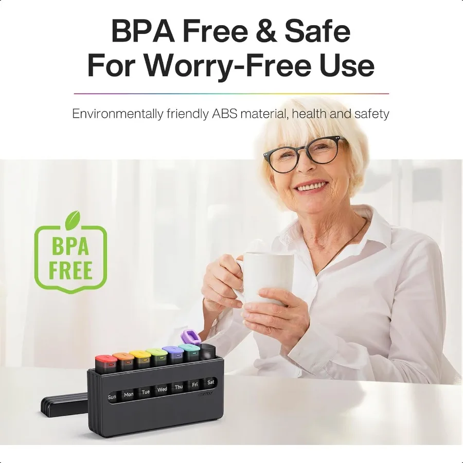 منظم حبوب الدواء الأسبوعي 2 مرات في اليوم Am Pm صندوق حبوب 7 أيام كبير مرتين علبة حبوب الدواء للأدوية اليومية زيوت الأسماك والفيتامينات