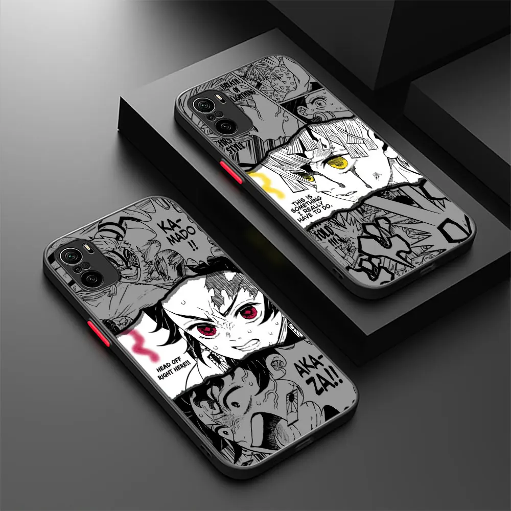 

Demon Slayer Kimetsu No Yaiba Phone Case For Xiaomi Redmi 10 10C 9 9C 9T 9A 9T K40 K30 K20 8 8A 7 7A 6 5 5A 5G Matte Back Cover