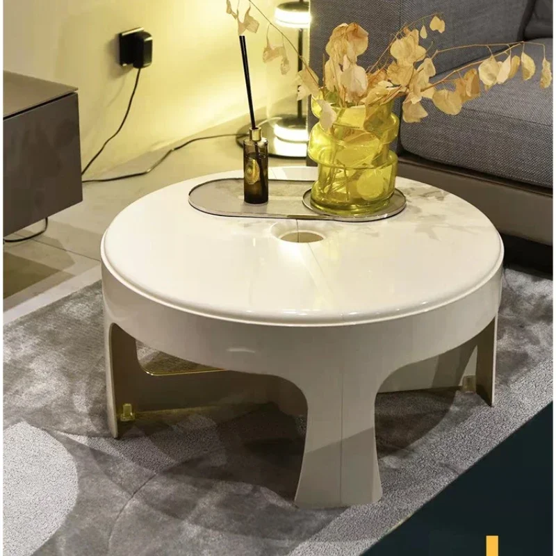 Multi-functional Nordic round coffee table creative small apartment coffee table can be split and spliced combination side table
