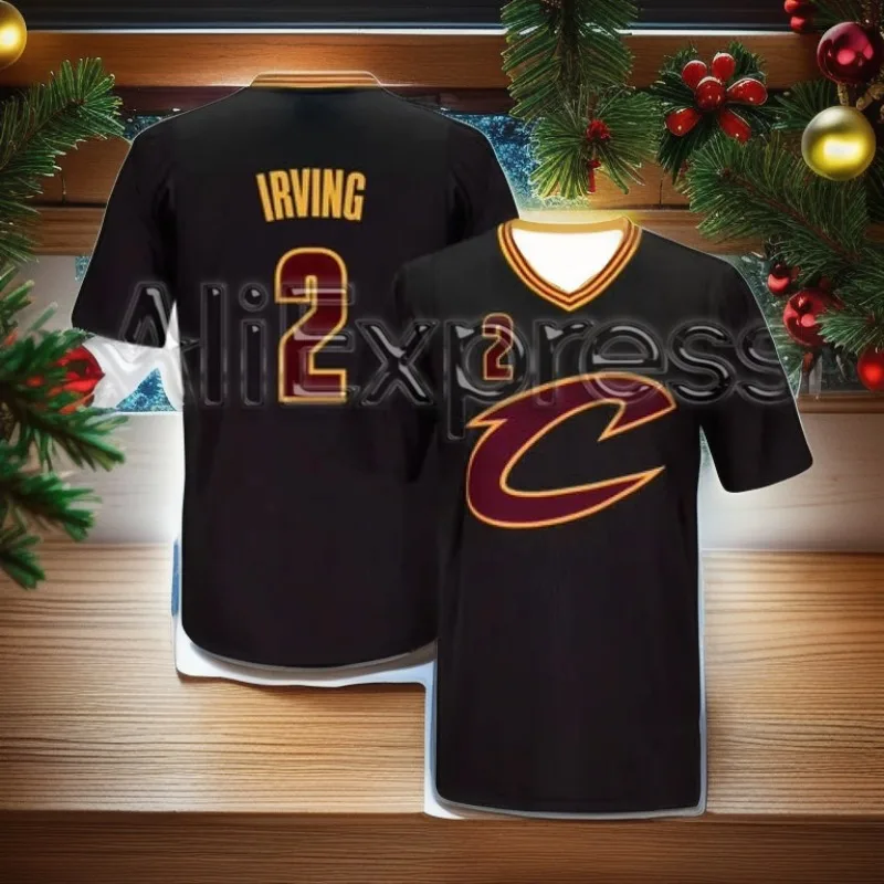 Popular Basketball Cavaliers James No. 23 Black Finals Same Jersey for Men and Children Comfortable and Breathable T-shirt