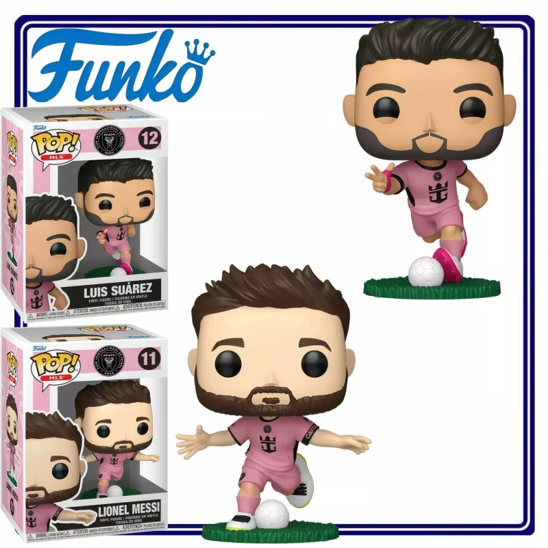

Funko Pop MLS Inter Miami Lionel Messi Luis Suarez Vinyl Figure Collectible Soccer Decor Gift for Football Fans and Collectors