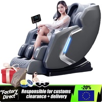 4d Luxury Sl Track Recliner Zero Gravity Deluxe Rocking Massage Chair Full Body Airbags Electric Back Heated Professional Massag