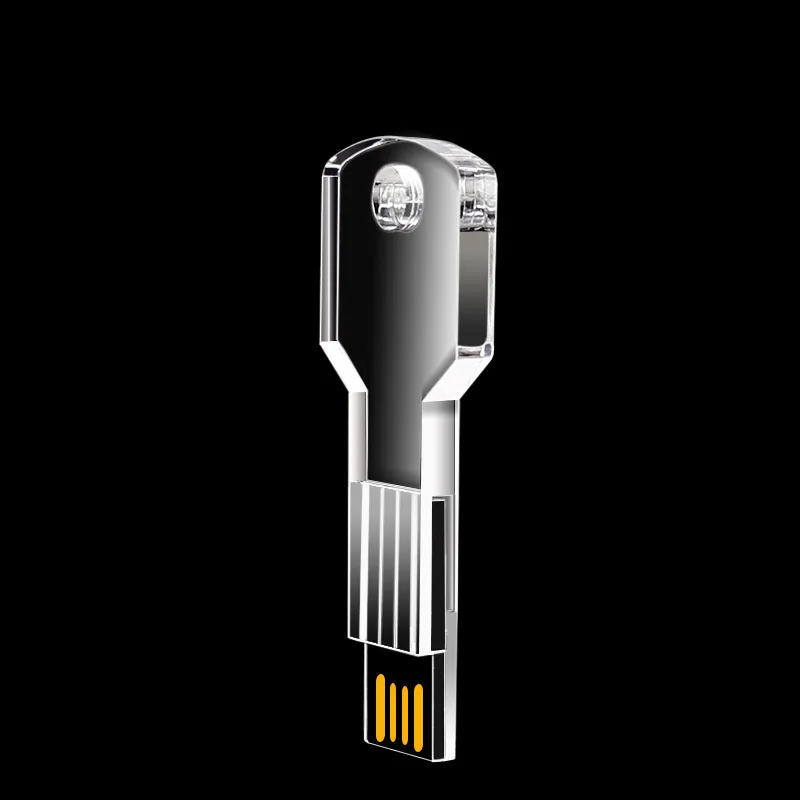 무료 사용자 정의 스튜디오 로고 아크릴 투명 키 컬러 프리미엄 LED 라이트 USB2.0 플래시 드라이브 4GB 8GB 16GB 32GB 64GB 메모리 U 디스크