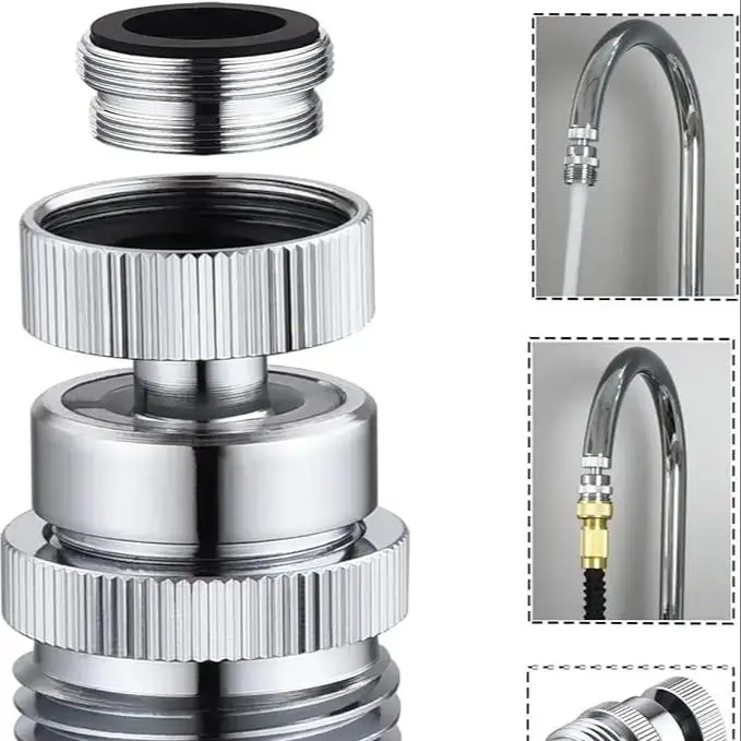 Faucet Adapter Set for Garden Hose And Shower Connection Quick Connectors Water Basin Fitting Adaptor for Outdoor Watering