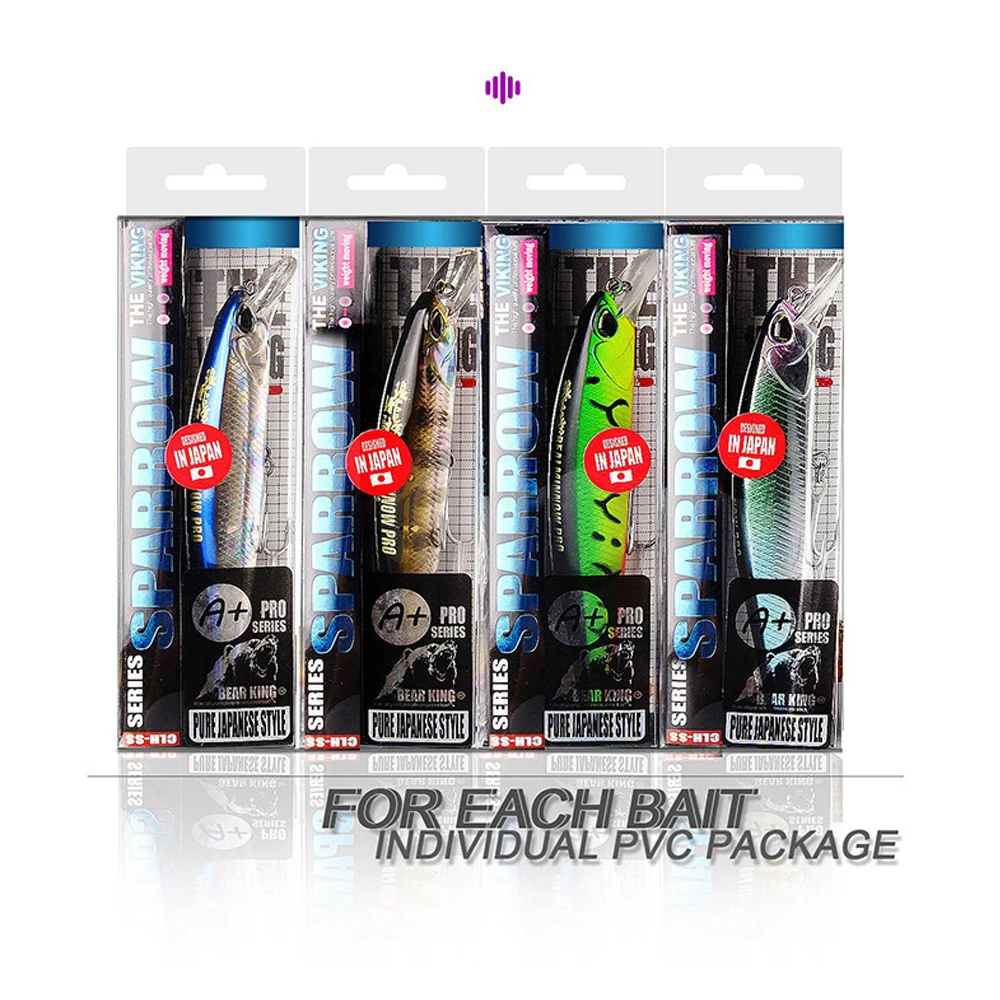 BEARKING 10cm/15g hot model fishing lures Hard Bait Minnow Long Cast Professional fishing bait Rattling Noise Weedless 50% Off view 6