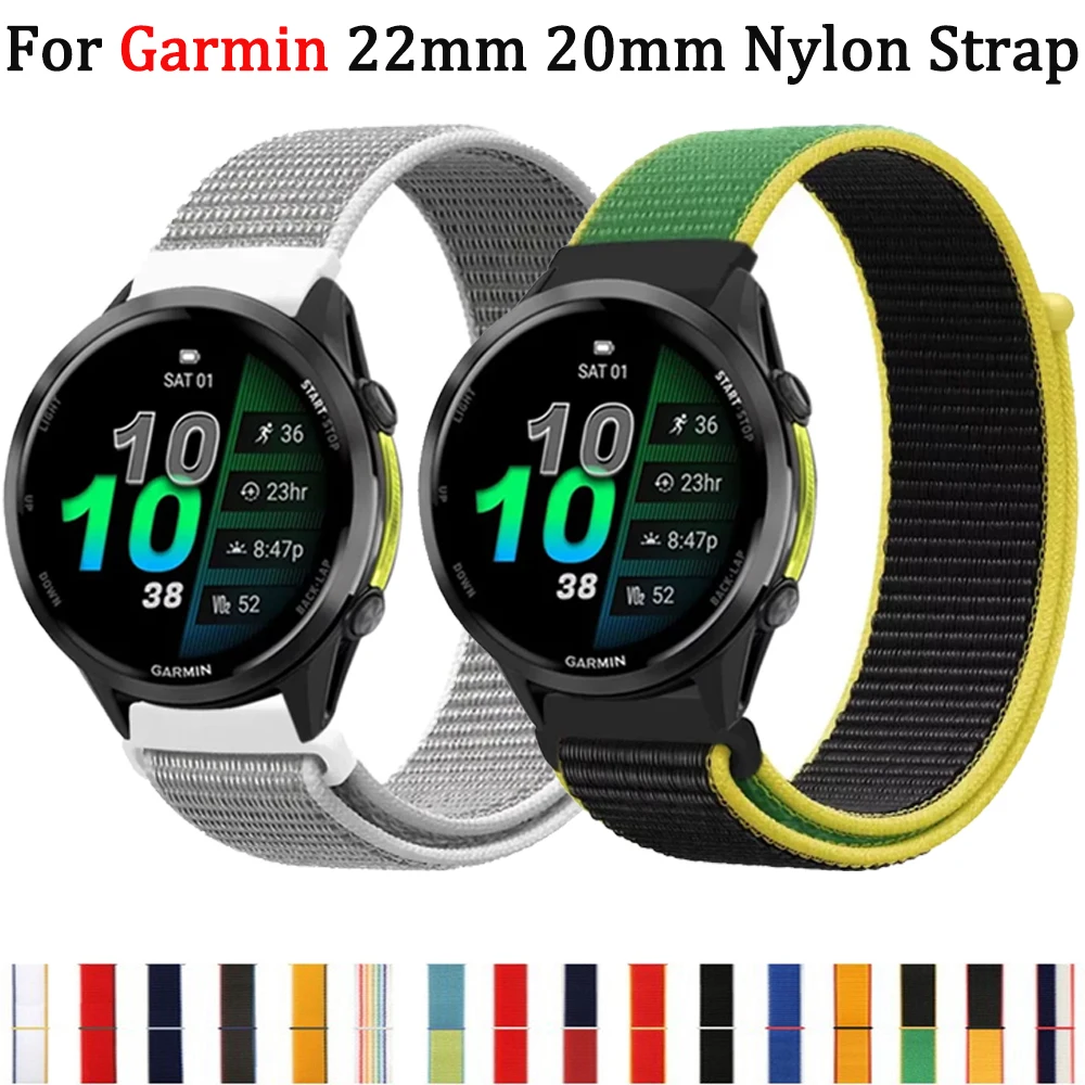20 mm 22 mm Nylonarmband für Garmin Vivoactive 6 5/Vivomove Trend/Venu 3 2 Atmungsaktives Armband Garmin Forerunner 165 55 570 970 965