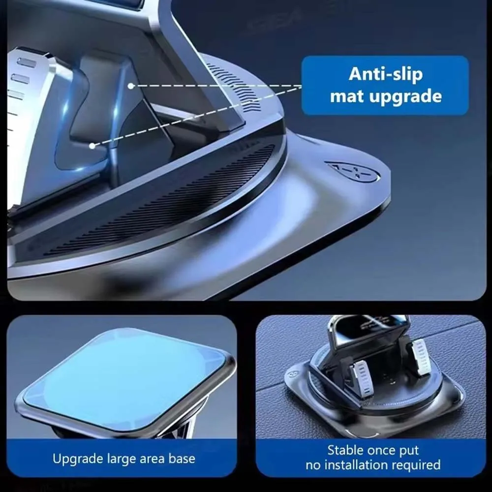 Car Phone Mount Anti Slip Silicone Dashboard Phone Holder 360-Degree Free Rotation Universal Head-Up Navigation Holder view 5