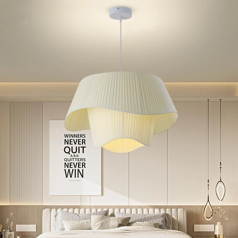 

Nordic Fabric Ceiling Chandelier Modern Living Room Decoration Bedroom Lighting Lamp Hanging Room Decor Led Lights Chandeliers