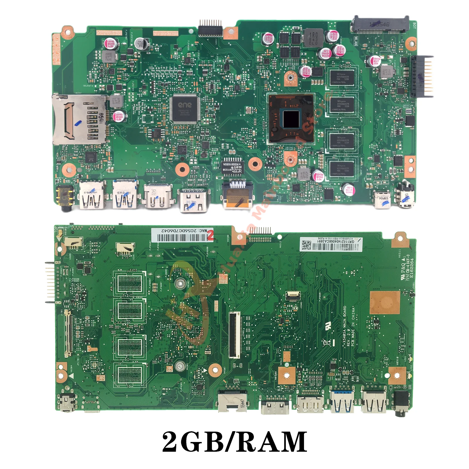 Imagem -03 - Placa-mãe do Portátil para Asus X540sa X540sa X540sa F540sa A540sa R540sa D540sa N3050 N3060 N3150 N3700 N3710 2gb 4gb 8gb