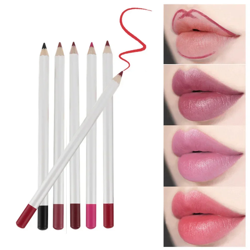 Matte Waterproof Private Label Lip Liner Pencil with Sharpener Eyebrow Pencil Lipliner Custom Logo Makeup Products Wholesale