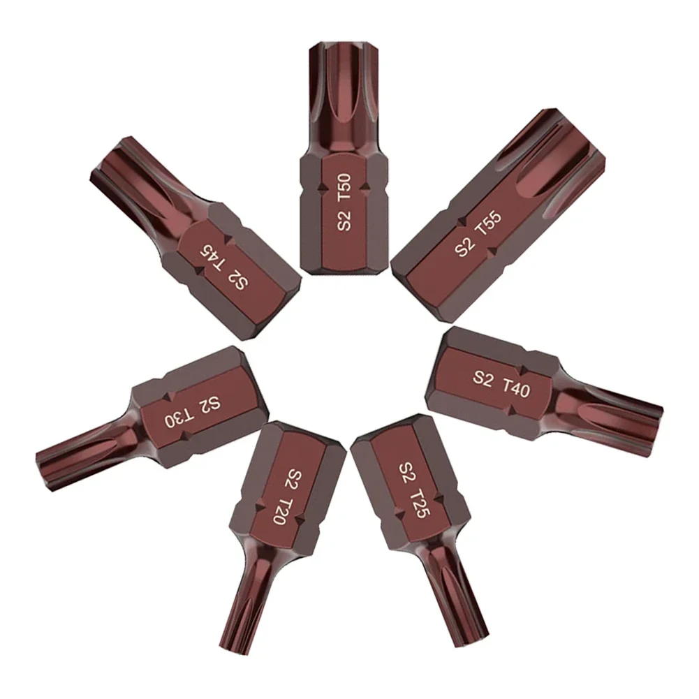 1 Uds T20/25/30/40/45/50/55 punta de destornillador eléctrico vástago hexagonal piezas de llave eléctrica accesorios de herramientas eléctricas