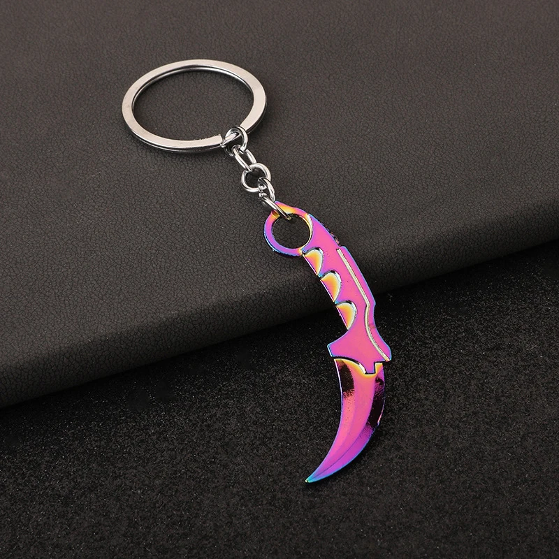 Metal Claw Knife Key Chain Colorful Tactical Dagger Keychain Bag Backpack Pendant Men Key Ring Military Enthusiast Gift