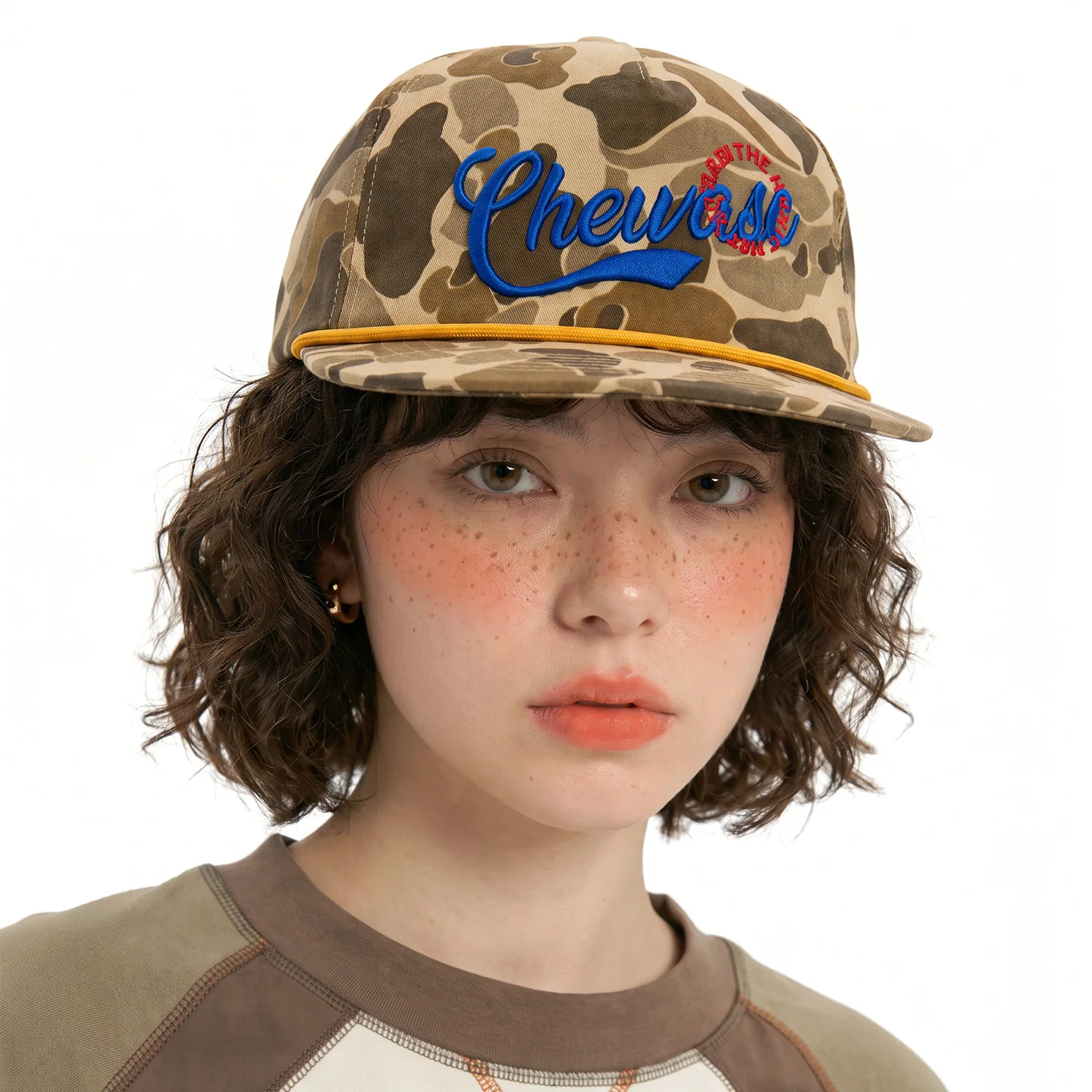 Y2K American Camouflage 5-Panel Baseball Hats for Female Trendy Brand Hip Hop Flat Brim Outdoor Tooling Cap Men Chapeau Homme
