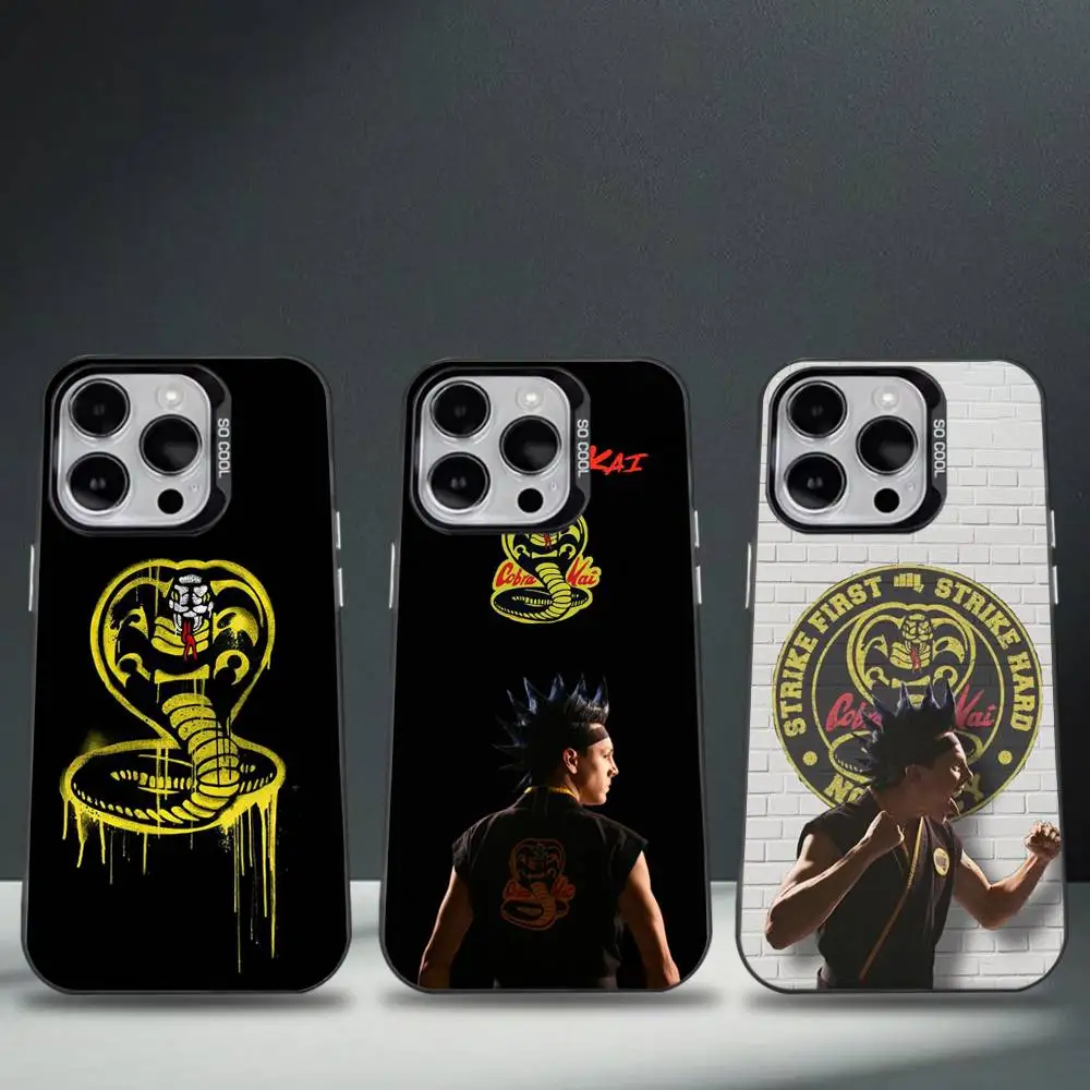 

C-Cobra Kai Snake Phone Case For iPhone 16,15,14,13,12,11,8,7,Pro,Max,Plus,Mini,XS,SE Anti Fall Black Matte Hard