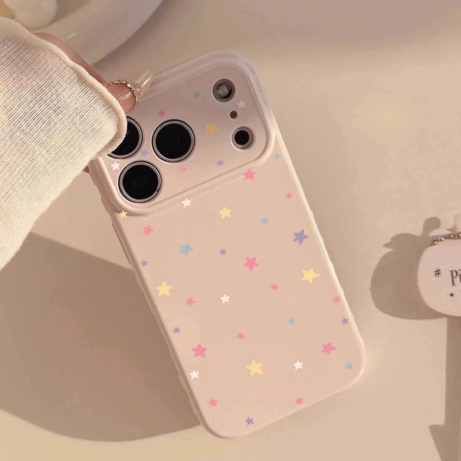

Color-Blocking Starry Design Phone Case for Iphone 17 Pro Max Silicone Soft TPU Cover For iPhone 16 Plus 15 Pro 14 13 12 11 Case