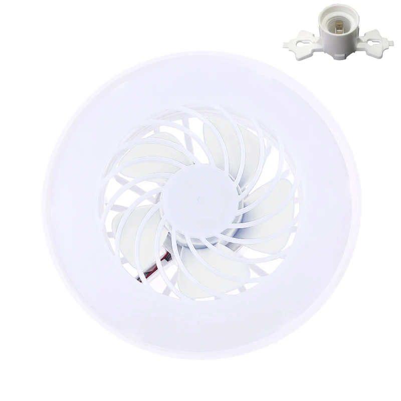 E27 Ceiling Fan with LED Light 5-Blade Modern Lamp 5.79inch Fan Lamp Adjustable Speed with E27 Lamp Head AC85V-265V