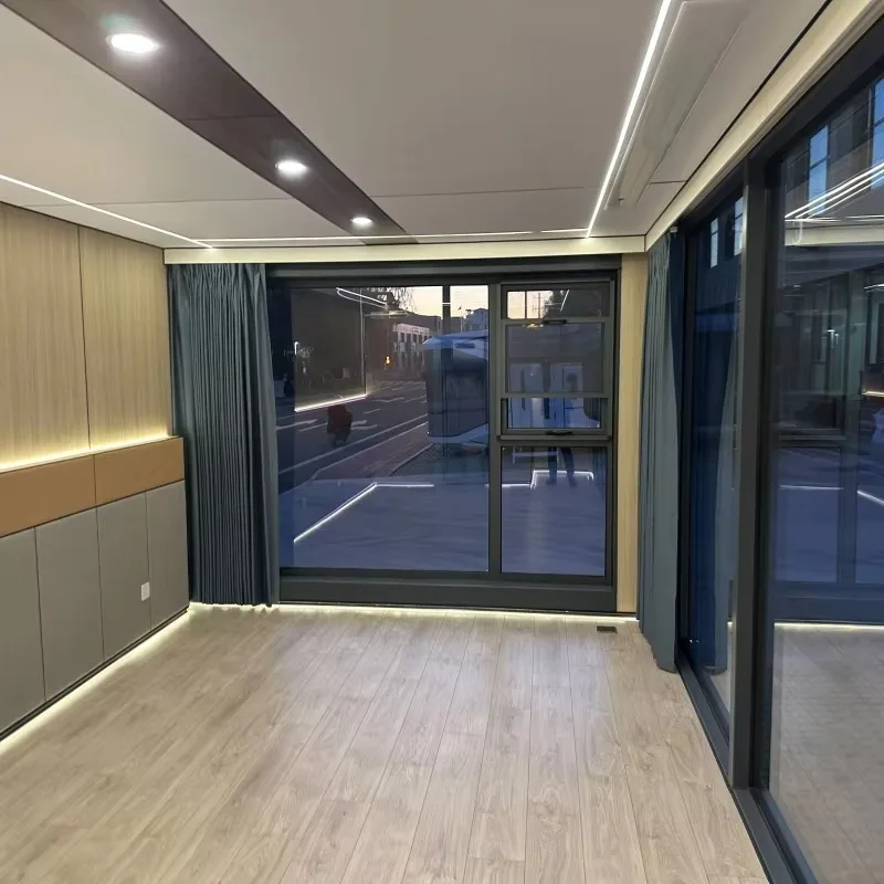 Construcción de villa móvil modular en miniatura portátil de 20 o 40 pies para cabina de camping de resort