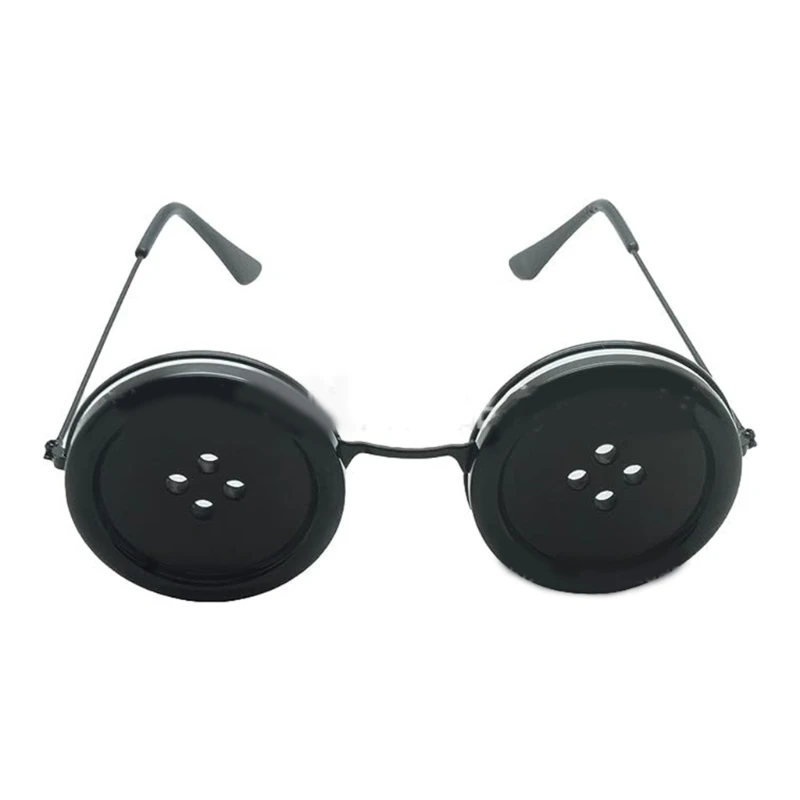 Coralines Button Eyes Glasses Halloween Cosplay Costume Novelty Funny Eyewear