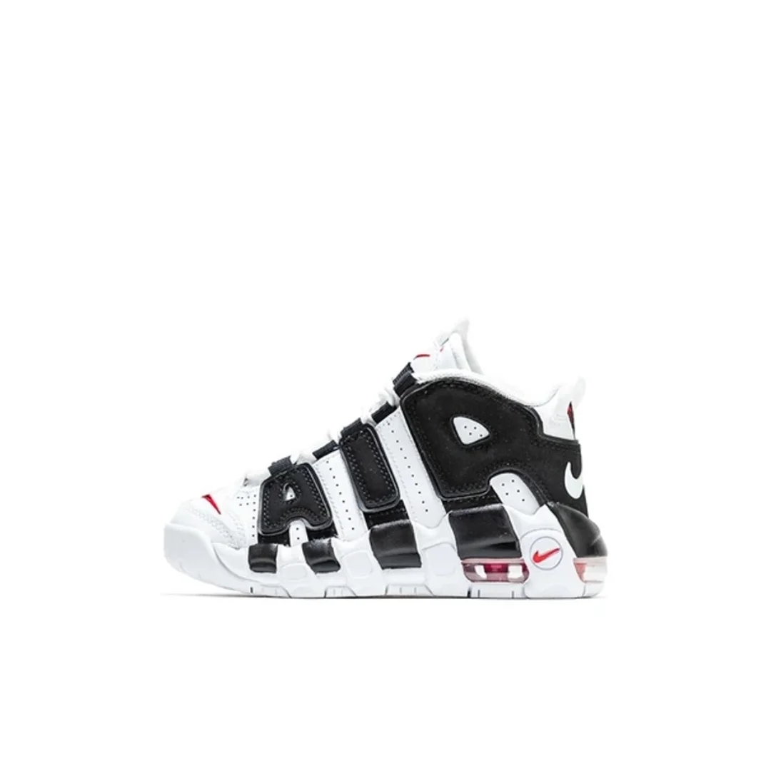 Nike Air More Uptempo Boys/Girls Sneakers White and Red Sports Running Shoes Increase Height Anti-slip Children