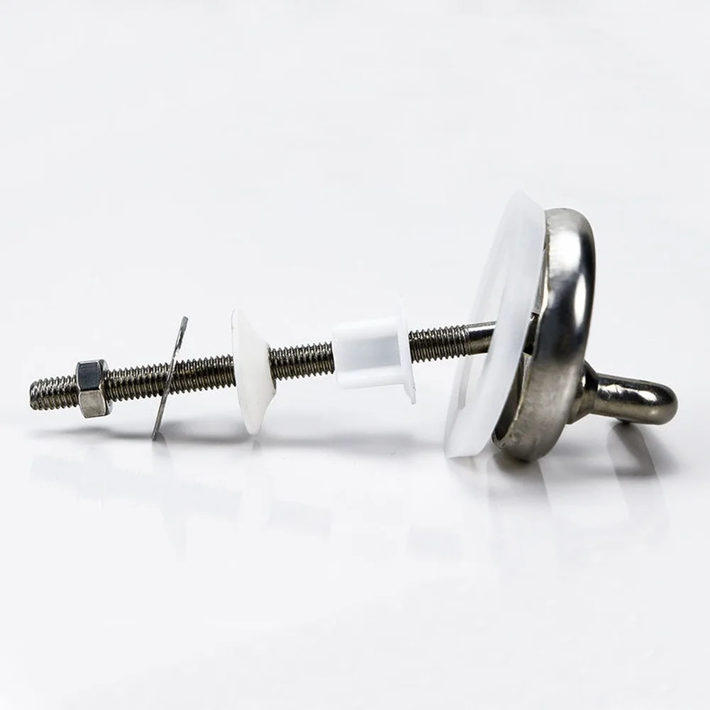 Stainless Steel Toilet Seat Hinges with Screws for Standard Toilet Seats 304 Grade Dampness Resistant Quiet Closing