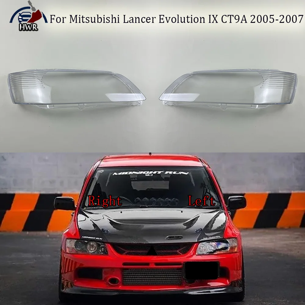 

Lampshade Headlamp Cover Lamp Shell Mask Headlight Shade Plexiglass For Mitsubishi Lancer Evolution IX CT9A 2005 2006 2007