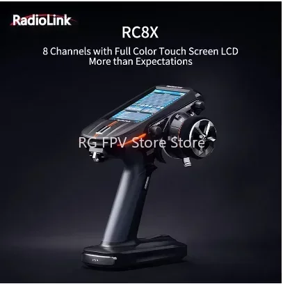 Radiolink RC8X 2.4G 8CH Radio Transmitter 600M 4.3 Inch Full Colour LCD Touch Screen FPV Unmanned RC Car Robot Boat Model