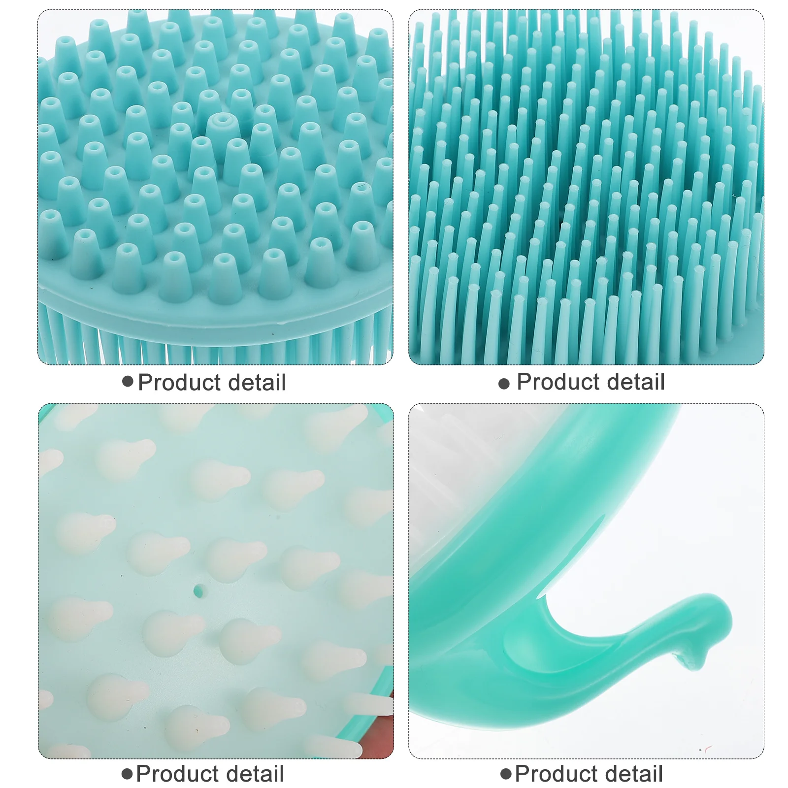 

1 set 1 Set Silicone Bath Long Handle Back Scrubber With Hanging Hole Ergonomic Design For Easy Storage Body Massager Tool Bath