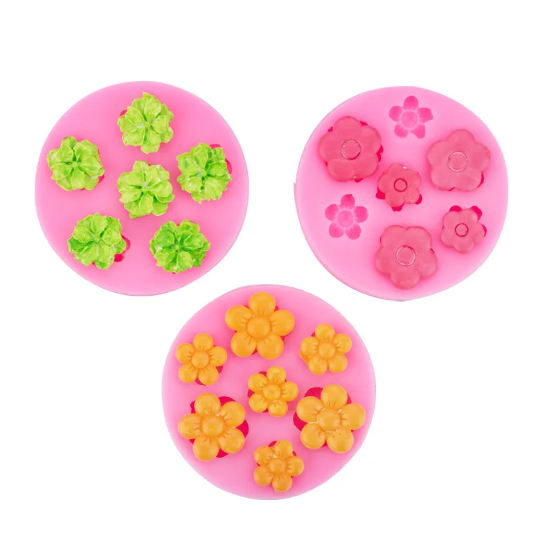 Five-petaled Flower Silicone Mold Aromatherapy Gypsum Epoxy DIY Decorative Accessories A499,