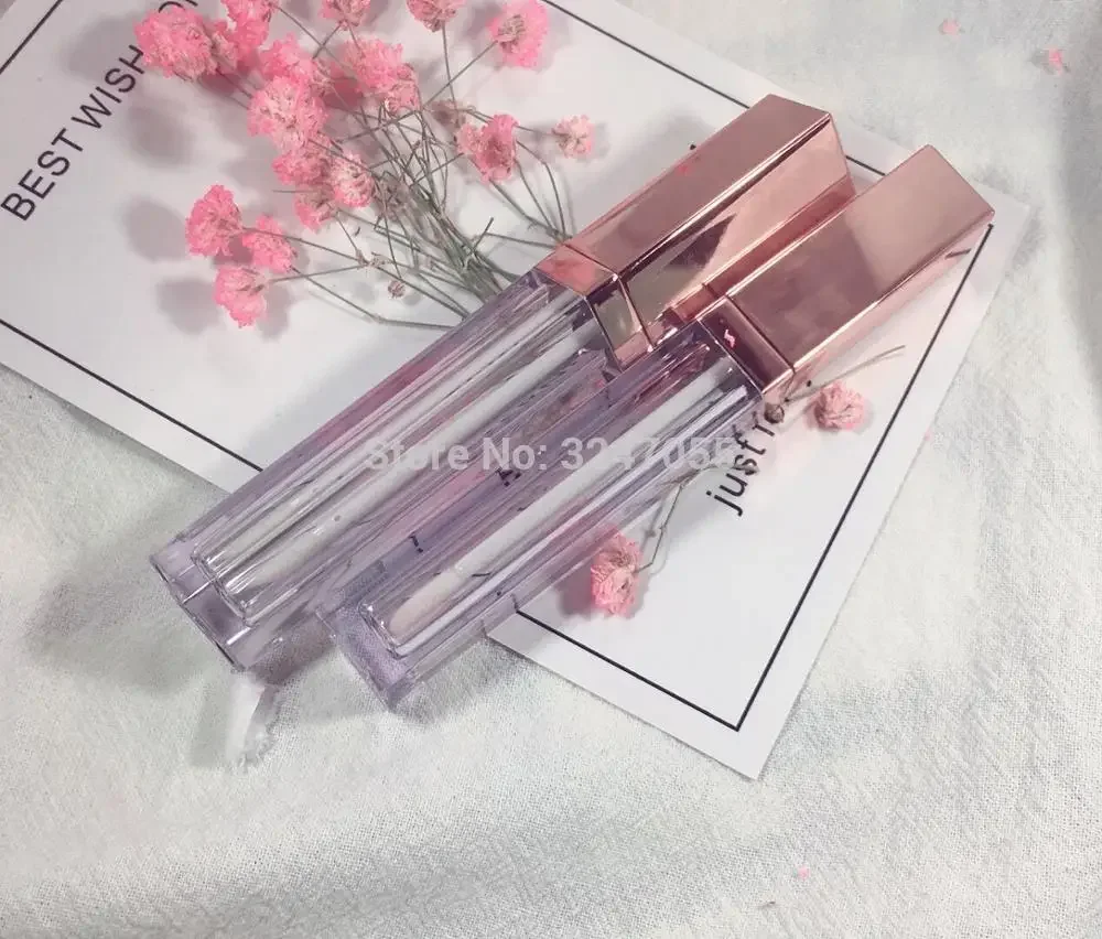10/30/50pcs High Class Rose Gold Lip Gloss Bottle Plastic Empty Cosmetic Oil Refillable Tube Liquid Lipstick Storage Bottle