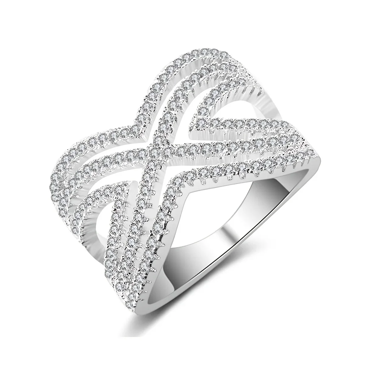 1P'C Gorgeous Synthetic Zirconia Ring Engagement Ring Anniversary Promise Ring Valentine's Day Gift Suitable for Women's Daily Wear