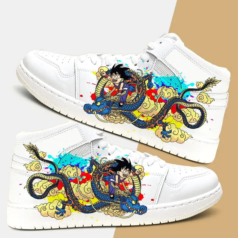 لعبة دراغون بول أنيمي جوكو رجل أحذية رياضية كاجوال حذاء أبيض طالب الراحة الرياضية حجم كبير أحذية مفلكنة Zapatillas De Hombre