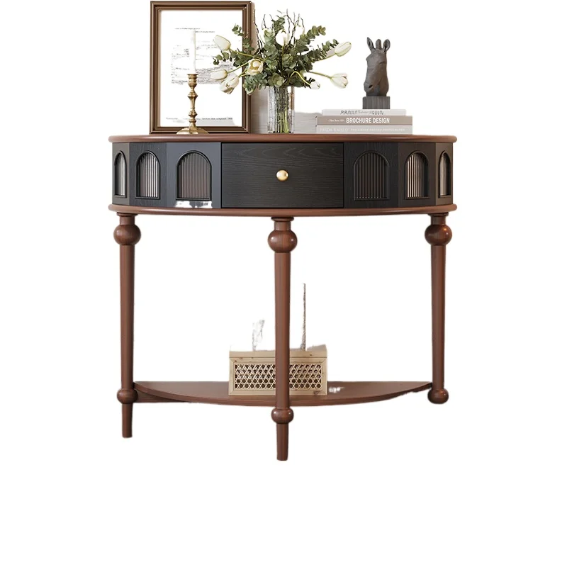 

Medieval entrance table French entrance cabinet, retro Roman side cabinet ultra-narrow entry, corridor cabinet
