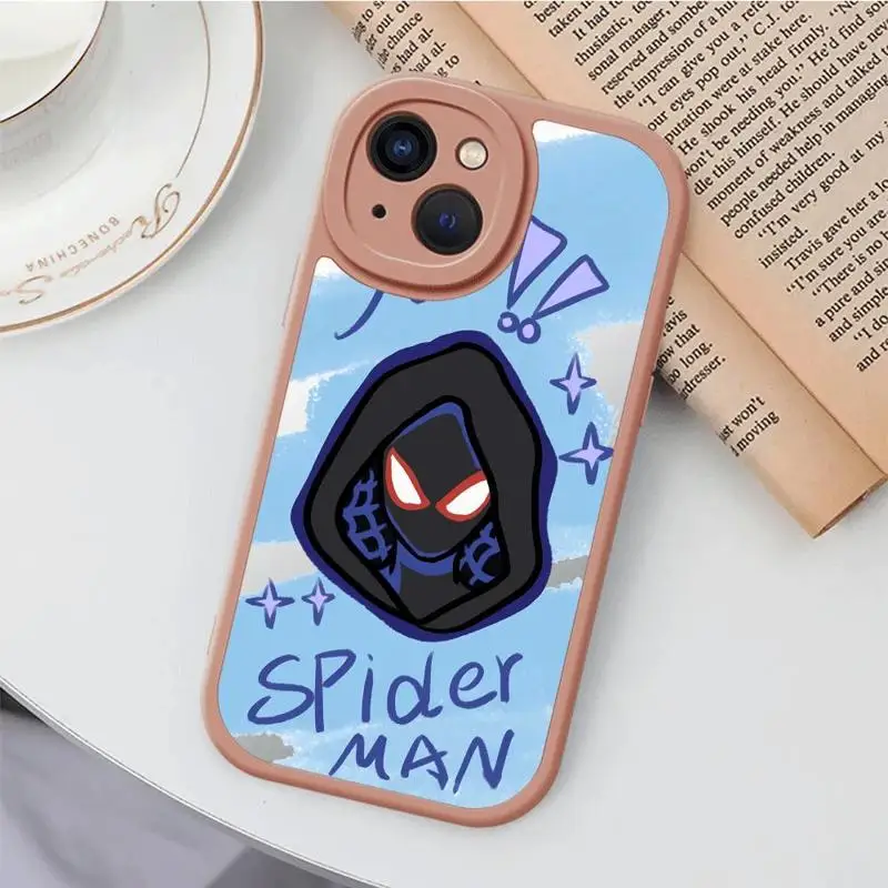 Marvel Sipider Man Gwen Cool Phone Case for iPhone 15 13 Pro XR 14ProMax 15 Plus SE 12 Mini 8 7 XS Max 11 Soft Luxury Cover