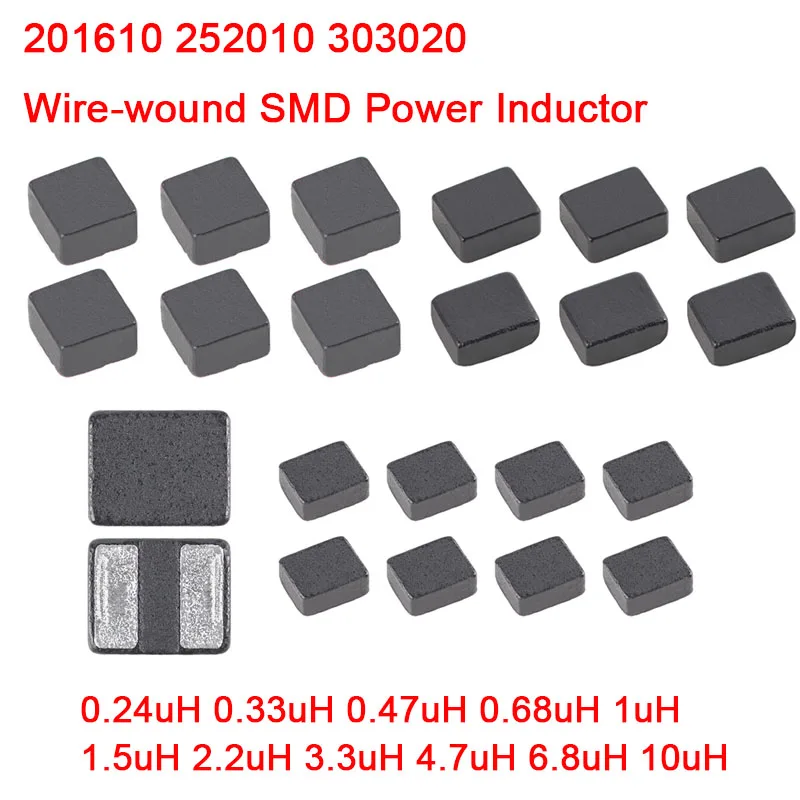 10-100Pcs 201610 252010 303020 Wire-wound SMD Power Inductor 0.24-10uH Molding Power Choke Coil SMD Power Integrated Inductors