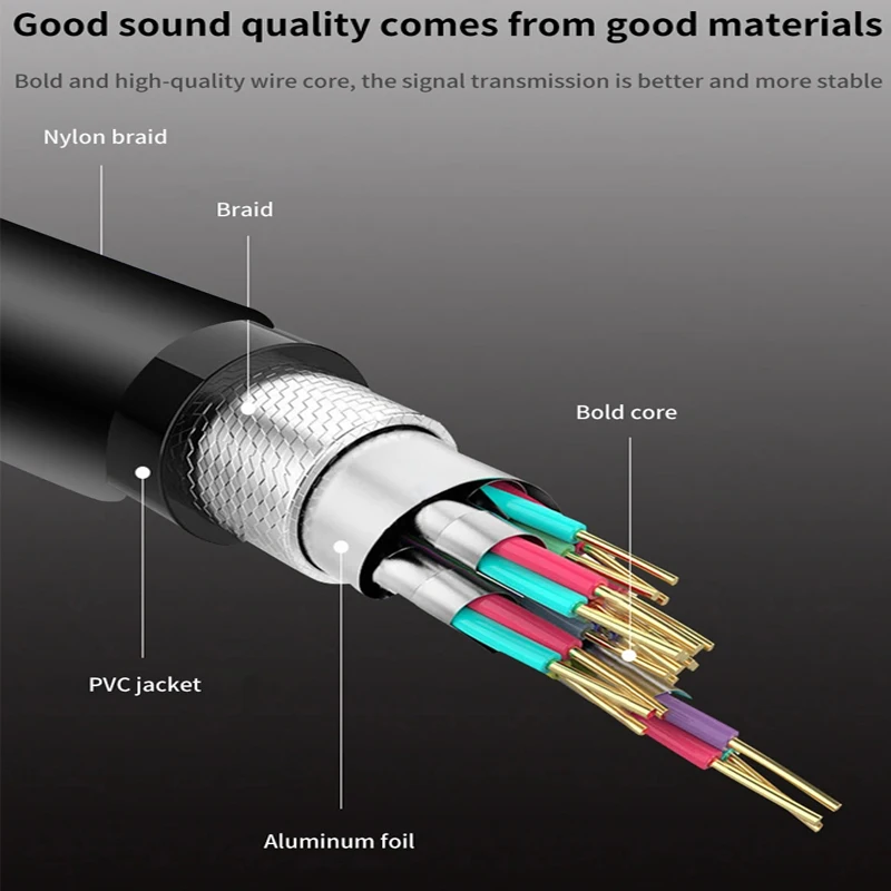 XLR to AUX 3.5mm Jack Audio Cable Microphone Balanced Analog Audio Cord 3.5mm to XLR Female for Computer Phone Speaker Amplifier view 4