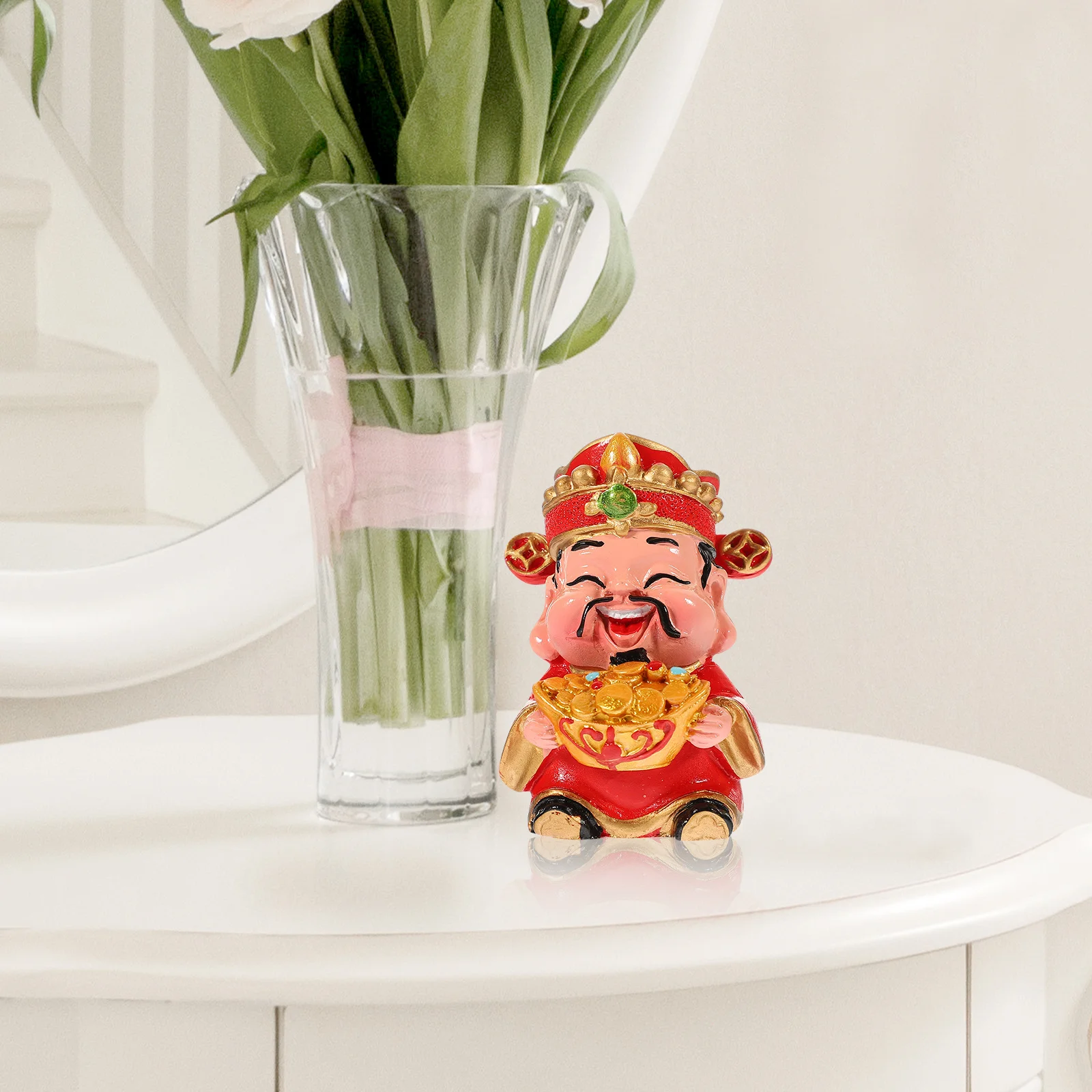 Статуя Бога богатства в китайском стиле, красочное украшение для рабочего стола для офисного кабинета, удачи, процветание, украшение, статуя богатства Статуя Бога богатства в китайском стиле, красочное украшение для рабочего стола для офисного кабинета, удачи, процветание, украшение, статуя богатства