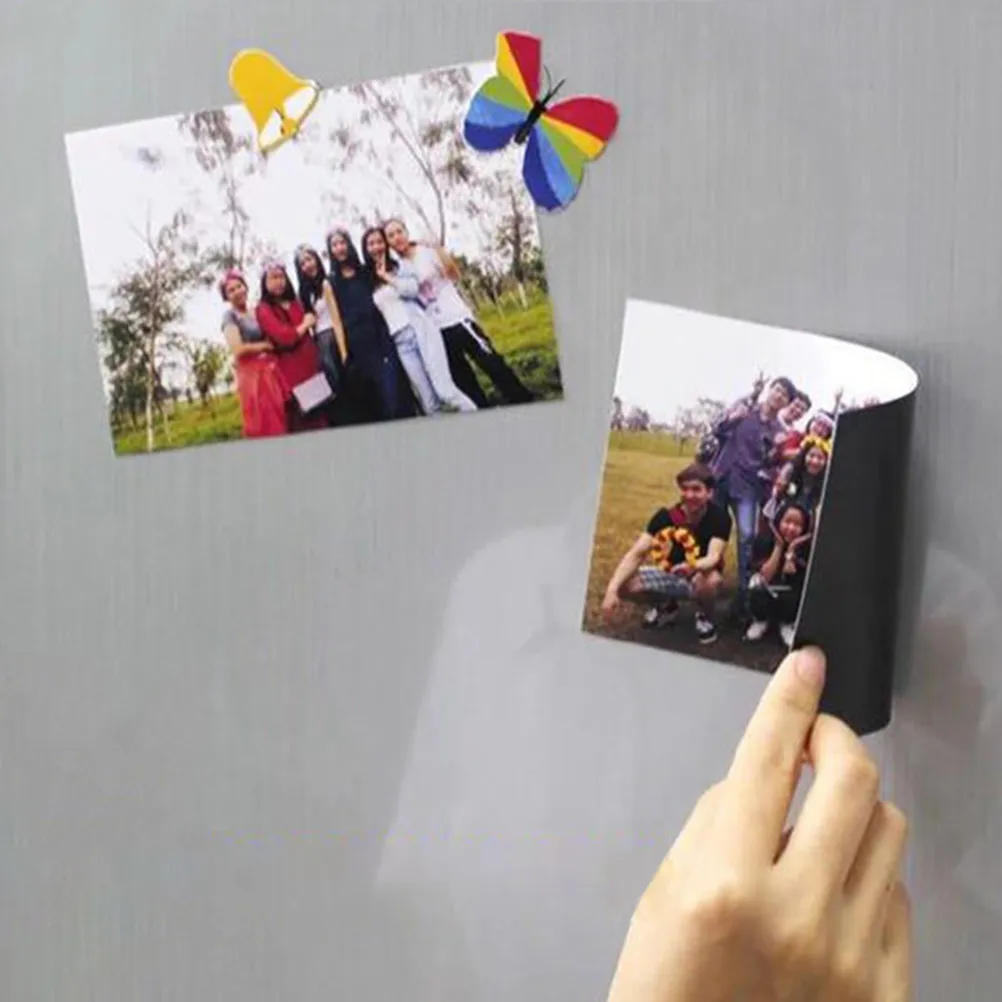 3Pcs A4 Magnetic Printing Paper Glossy Premium Inkjet Photo Paper Easy Stick Fridge Door Blackboard Iron Surface Decoration