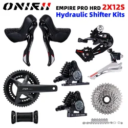 SENSAH HRD Hydraulic Shifter 2x12 Empire PRO Kit Road Transmission Groupset with Derailleur Crankset Cassette for Road Bicycle