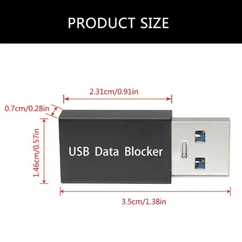 USB Data Blocker USB Charging Adapter with Highly Power Support, 12V/3A Compatible for Various USB Gadgets USB Adapter