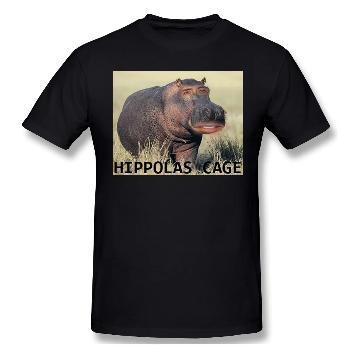 Nicolas Cage Funny 2021 New Arrival T-Shirt Hippolas Cage Crewneck Cotton for Men