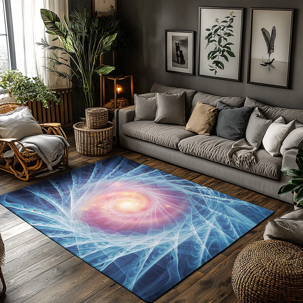 

Яркий Nebula Galaxy Абстрактный синий фиолетовый домашний напольный ковер Нескользящий коврик