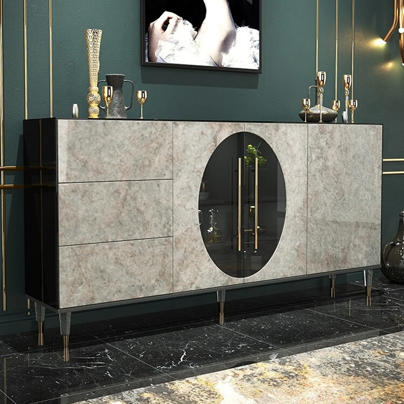 

Italian Minimalist Sideboards Living Room Entrance Storage Cabinet Modern High-end Cabinet Custom Home Furniture Comedor FYLC