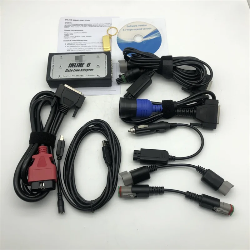 

Machinery Parts Inline6 Data Link Adapter Inline 6 Heavy Duty Diagnostic Tool for Cummins Engine