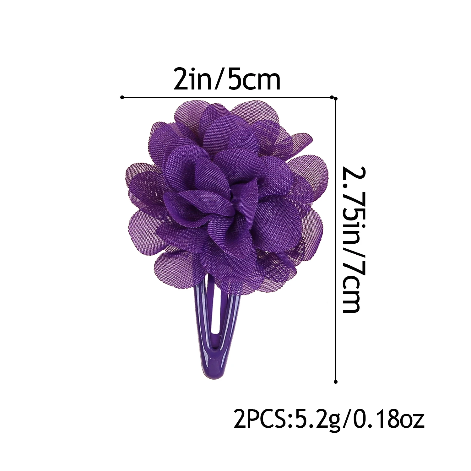 6PCS Chiffon Flower Hair Clips Baby Girls Hairpins Barrettes Clips Soft Floral Hair Clip for Baby Turban Infant Hair Accessories