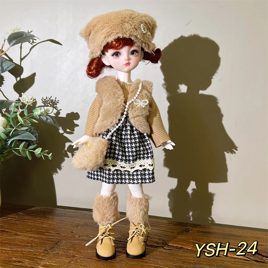 Vêtements habillés de poupée BJD 6 Points, 30 Cm, vêtements de poupée rétro Hanfu, mode, vêtements de décoration de poupée assortis