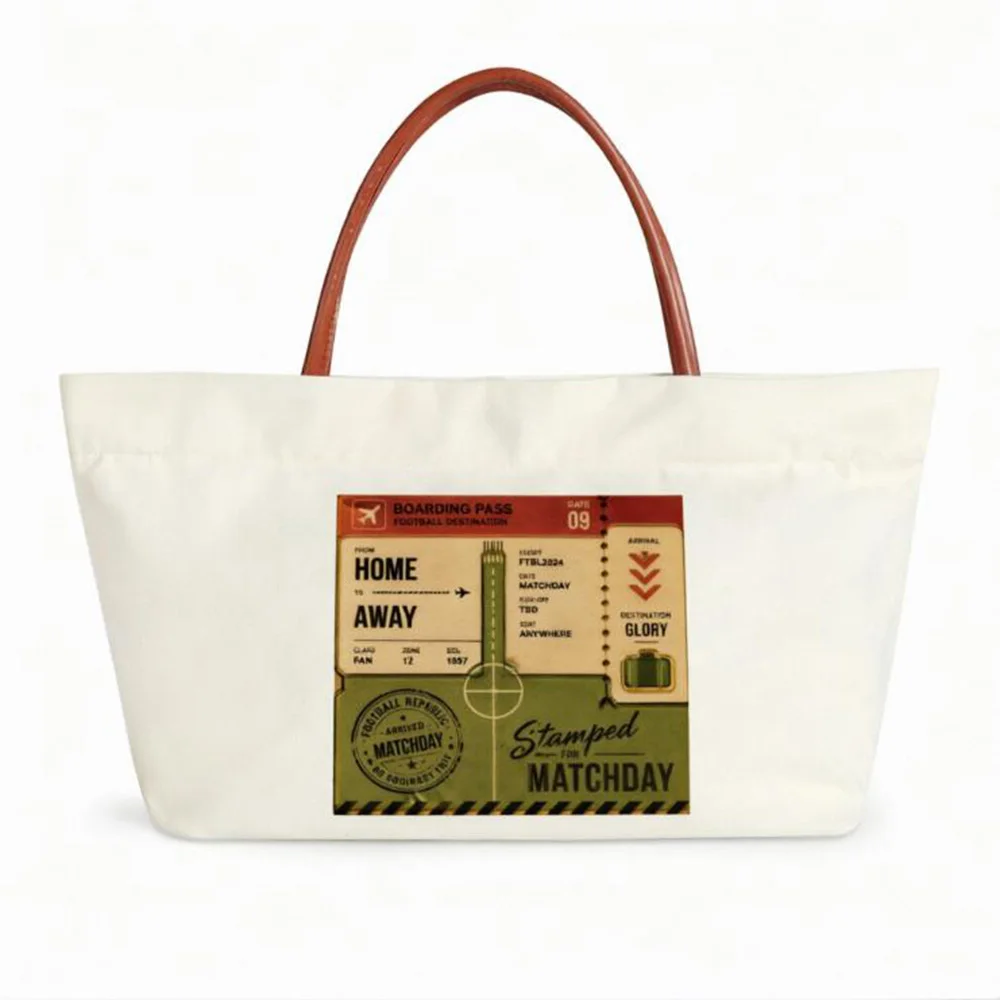 Reusable Eco Bag Custom Canvas Tote Personalized Team Photo Logo Print Team Spirit Gift For Football Fans Game Day
