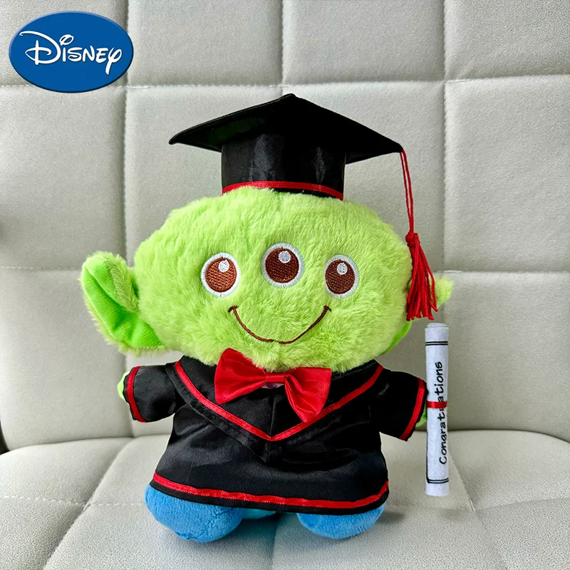 Disney Alien Graduation Doll Bachelor Hat Costume Cute Cartoon Plush Doll Pp Cotton Filled Super Soft Sofa Pillow Birthday Gift